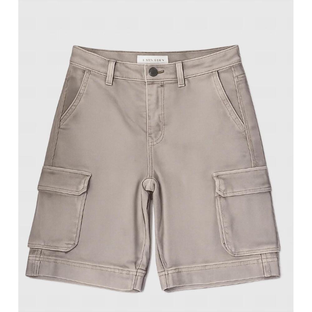 NEW RISEN women's charlie high rise cargo bermuda in taupe